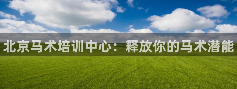 耀世娱乐中国总部地址：北京马术培训中心：释放你的马术