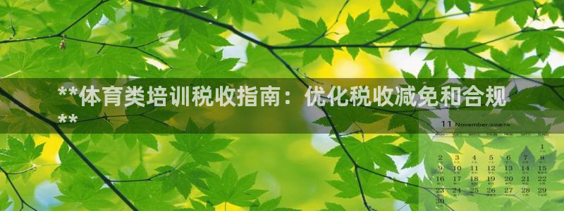耀世平台注册流程：**体育类培训税收指南：优化税收减