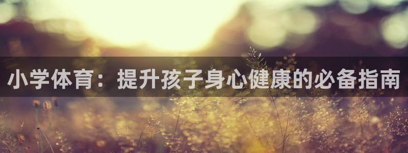 耀世娱乐挂机教程下载：小学体育：提升孩子身心健康的必
