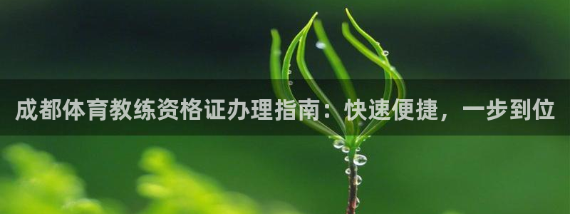 耀世娱乐挂机怎么玩：成都体育教练资格证办理指南：快速便捷，一